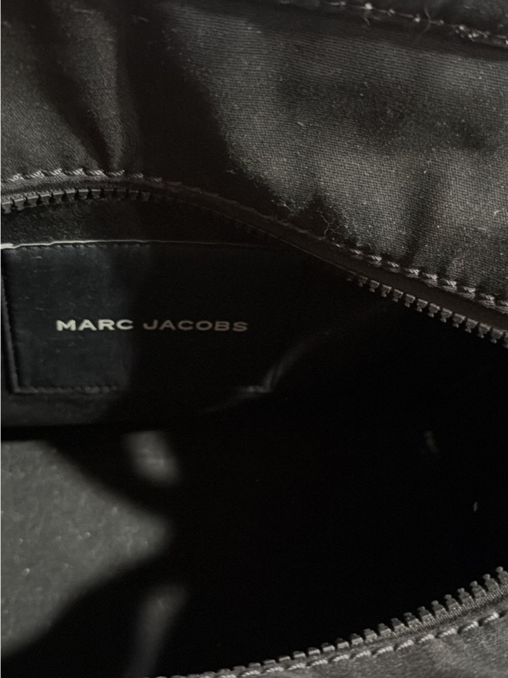 Marc Jacobs Black Nylon Interior Zip Pouch